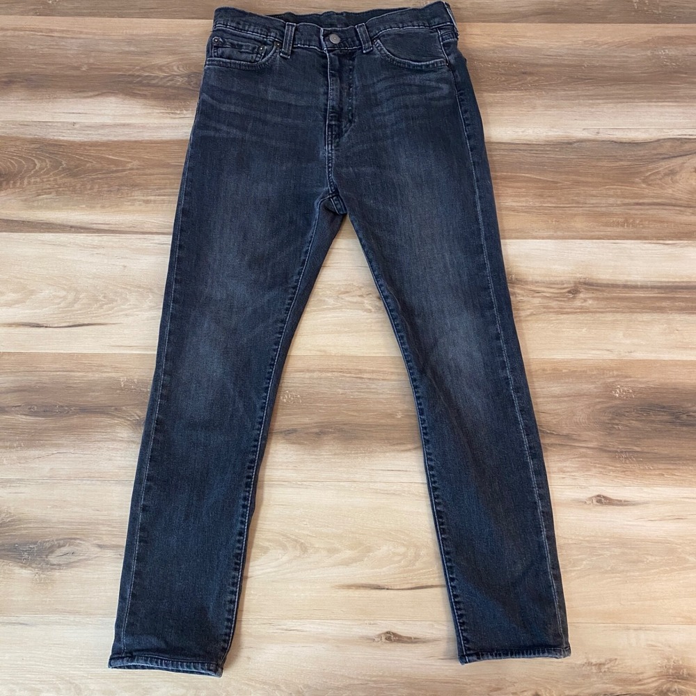Levis Premium Slim Fit Jeans 32 Faded Black Denim Stretch Casual Mens